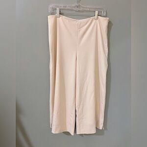 White House Black Market women's wide leg crop trousers size 8 zip side